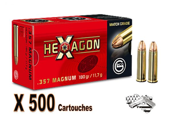 GECO cal.357 Magnum HEXAGON 180 grs par 500