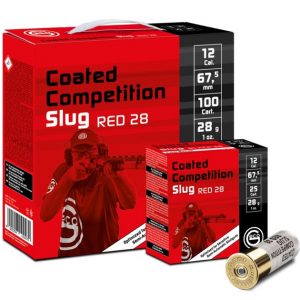 Cartouches Geco COATED COMPETITION SLUG RED 28grs Cal 12 (boite de 25)
