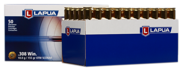 50 Munitions Lapua Scennar Match Calibre 308 167 Grains GB422
