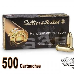 Sellier Bellot 9X19 FMJ 124 grs par 500