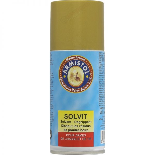 Spray Armistol Solvit Solvant Poudre Noire, dégrippant