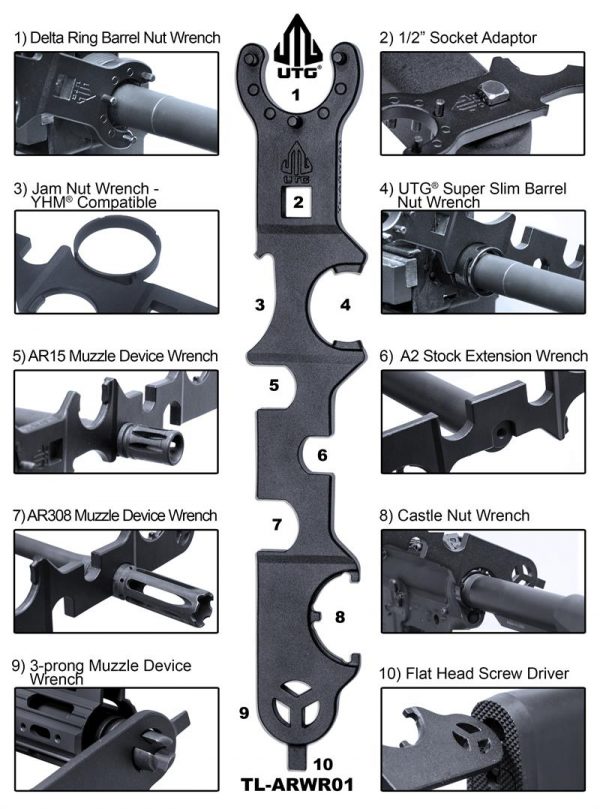Clé universelle pour AR15 / AR10 / M16 – Image 2