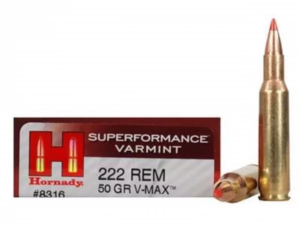 Munitions Hornady Surperformance V-Max 50 grs Cal 222