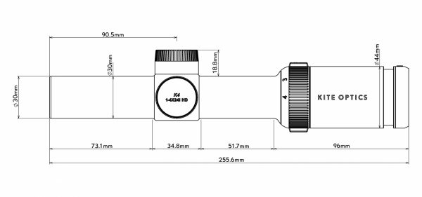 lunette Kite K4  1-4x24i HD réticule 4i – Image 3