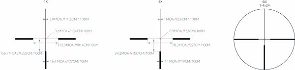 lunette Kite K4  1-4x24i HD réticule 4i – Image 2