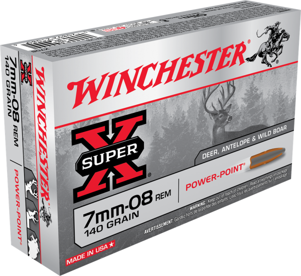 Munitions Winchester cal 7-08 Power Point 140 grains