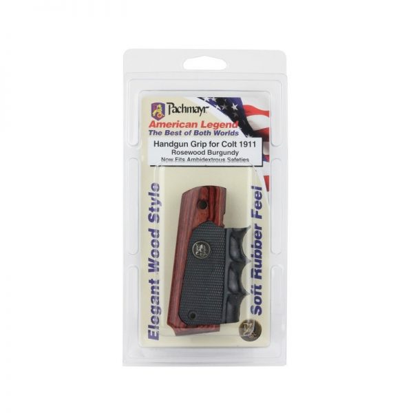 Plaquettes Pachmayr "rosewood" pour pistolet 1911 bois plastique (00423) – Image 2