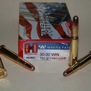 Munitions Hornady Whitetail interlock 150 grains cal 30-30 Winchester