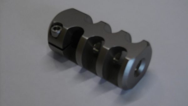 Frein de bouche Tac 2 inox Mat calibre 30 Fileté  M18X100 – Image 2