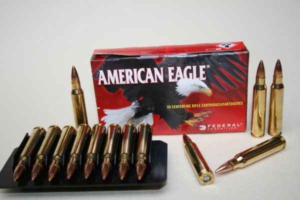 Munitions Federal American Eagle cal .223 Rem 55 grs FMJ-BT (boite de 20)