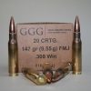 Munitions GGG .308 winch FMJ  9.55 g (147 grs) (boite de 20)