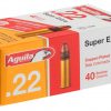 2000 Munitions Aguila Super Extra cuivrées HV SP  40 grains RN Cal 22lr