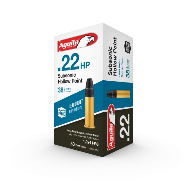 Aguila Subsonique HP 38 grains  Cal 22lr / 50 Munitions – Image 2