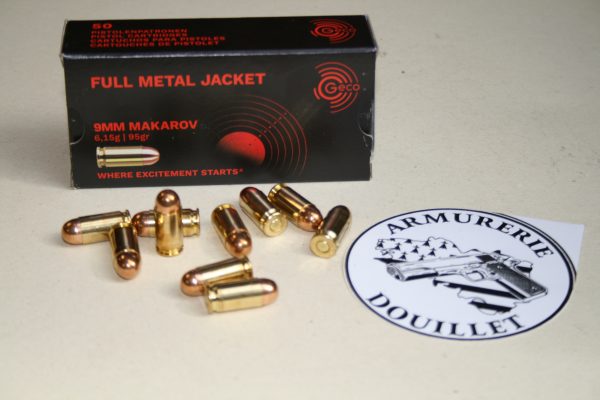 GECO 9mm Makarov FMJ 95grs par 50