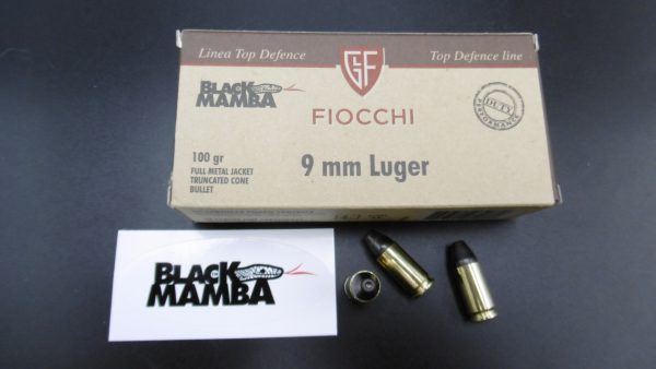 Fiocchi  9X19  tronconique BLACK MAMBA 100 grs par 50