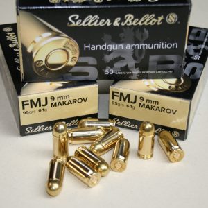 Sellier Bellot 9mm Makarov FMJ 95grs par 50