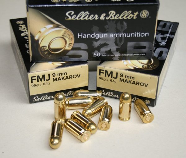 Sellier Bellot 9mm Makarov FMJ 95grs par 50