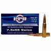 Munitions Partizan 7.5x55 SWISS 174 Grains FMJ BT