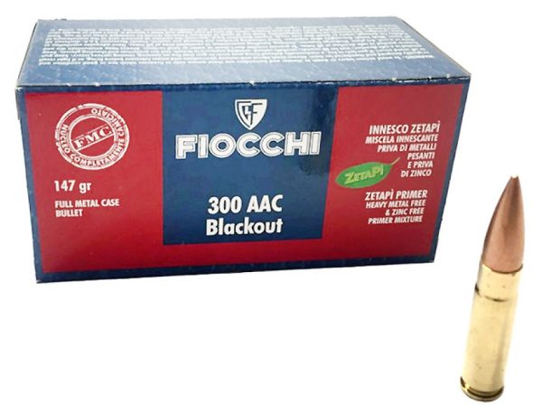 Munitions Fiocchi 300 AAC Blackout 147 grains FMJ (boite de 50)