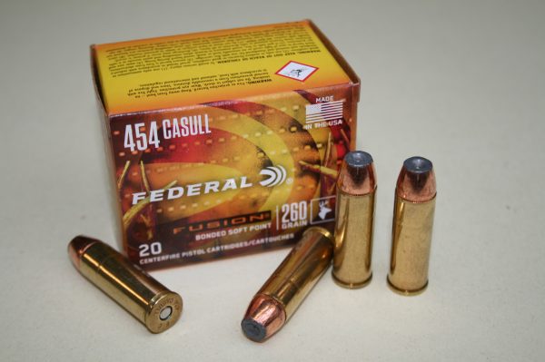 Boite de 20 munitions FEDERAL Fusion cal 454 Casull 260 grs Bonded Soft Point
