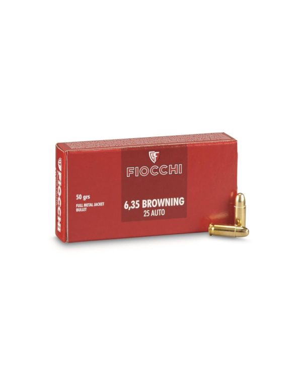 Fiocchi 6,35 Browning (25ACP) 50 grains FMJ par 50