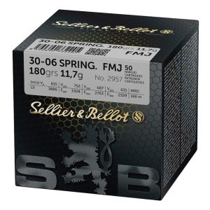 Munitions Sellier & Bellot cal. 30-06 180 grains FMJ (boite de 50)