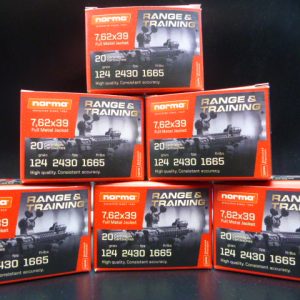 Norma 7,62 x39 FMJ Range training 124 grs par 500