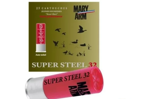 MARY ARM SUPER STEEL BJ 32 cal 12/70 mélanger N°7 et N°8 32grs