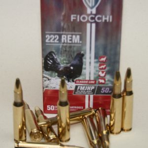 Munitions FIOCCHI Cal.222 REM - FMJ HP - 50 GRS - BOITE DE 50