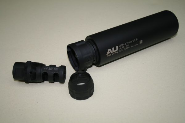 Silencieux Ase Ultra SL7i calibre .300/.338 Bore Lock avec frein de bouche filetage 18/100