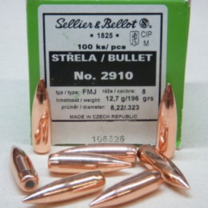 Ogives Sellier Bellot Calibre 8mm 196 Grs FMJ (2910)