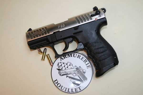 Pistolet Walther P22Q Standard 3,42'' Cal. 22LR, 10 Coups - NICKEL