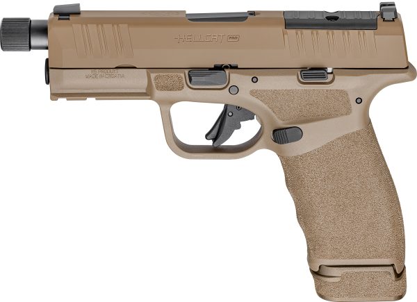 Pistolet Springfield HELLCAT PRO OSP TB fileté 9mm DESERT FDE – Image 2