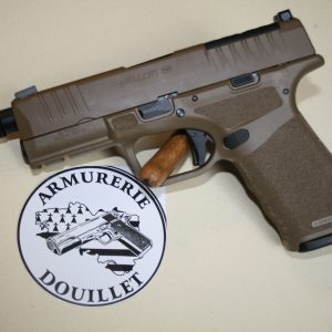 Pistolet Springfield HELLCAT PRO OSP TB fileté 9mm DESERT FDE