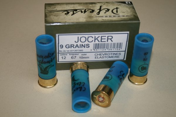 Cartouche à projectile Jocker Chevrotines Elastomère cal 12/67 mm Boite de 10