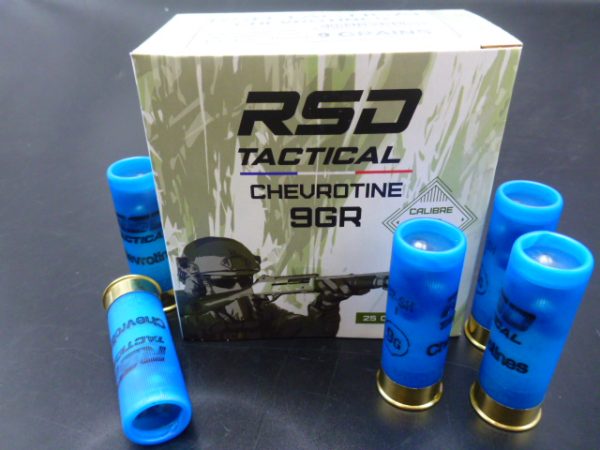 Cartouches RSD Tactical Chevrotines 9 Grains calibre 12/67  (boite de 25)