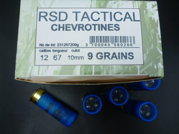 Cartouches RSD Tactical Chevrotines 9 Grains calibre 12/67  (boite de 25) – Image 2