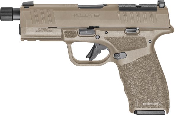 Pistolet Springfield HELLCAT PRO OSP TB fileté 9mm DESERT FDE – Image 4