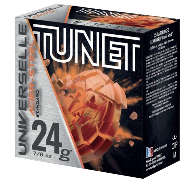 Cartouches Tunet acier cal 12/70 24g n°7 carton de 250