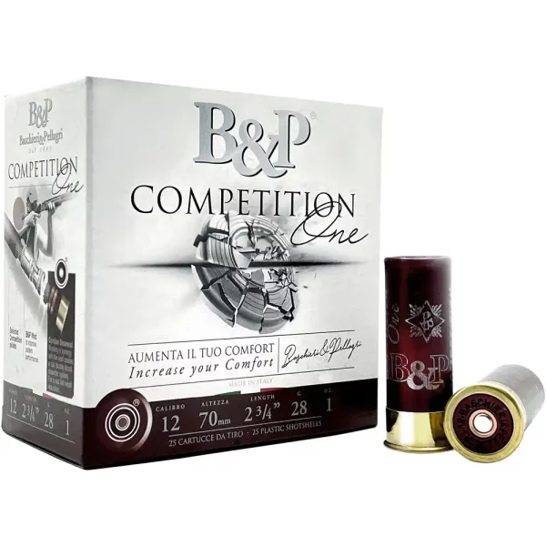 cartouches Baschieri & Pellagri COMPETITION ONE T2 cal 12/70 28g n°7.5 carton de 250