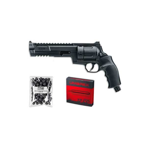 Pack prêt à tirer revolver HDR68 (16 joules)+ 100 billes Cal 68 + 5 cartouches C02