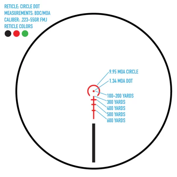 Rapidstrike 1-6X24  réticule circle dot – Image 10