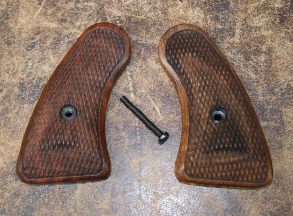 Plaquettes bois quadrillées pour revolver Colt Agent, Detective et Cobra