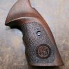 Plaquettes bois texturées avec logo pour revolver S&W carcasse K/L Square Butt
