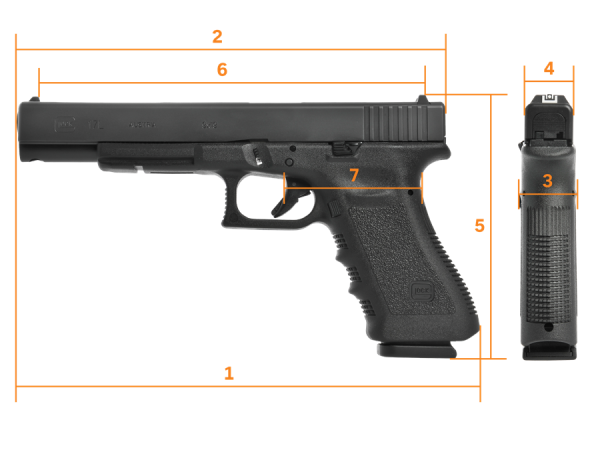 Pistolet Glock 17 L calibre 9 x19