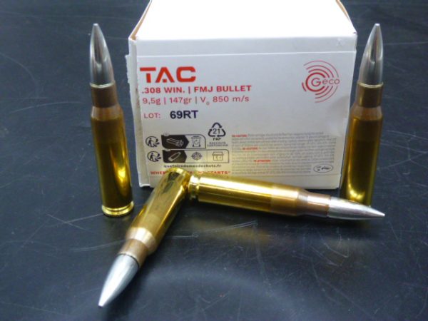 Munitions Geco Tac FMJ  308 WIN 147grs /20
