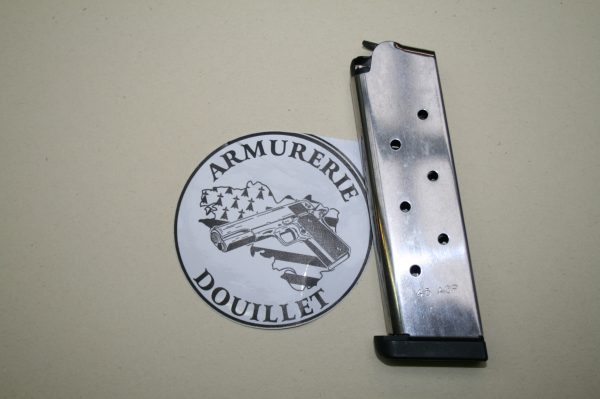Chargeur Springfield pour 1911 Cal 45acp 7 coups inox avec Slam Pad
