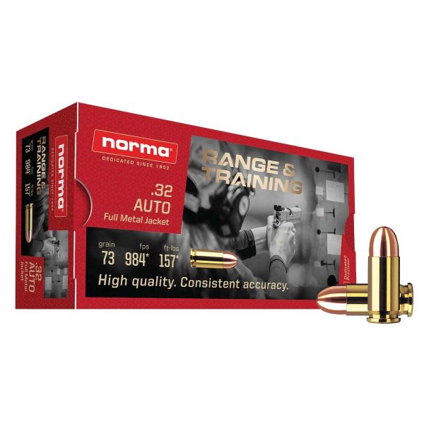 NORMA Range training 7,65 Browning (32 ACP) FMJ 73 grs par 1000