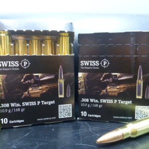 Munitions SWISS P cal.308 Win TARGET BTHP 168gr /10