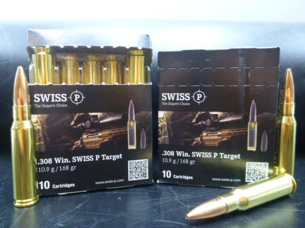 Munitions SWISS P cal.308 Win TARGET BTHP 168gr /10
